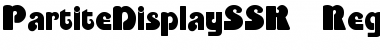 PartiteDisplaySSK Regular Font