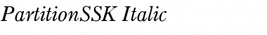 PartitionSSK Italic Font