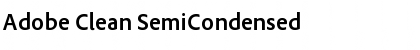 Adobe Clean SemiCondensed Font