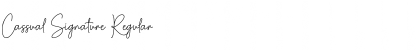 Download Cassual Signature Font