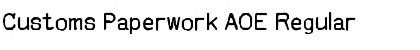 Download Customs Paperwork AOE Font Download Customs Paperwork AOE Font