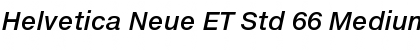 Helvetica Neue ET Std 66 Medium Italic Font