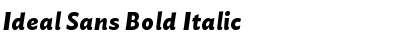 Ideal Sans Bold Italic Font