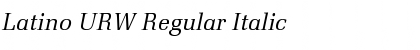 Latino URW Regular Italic Font