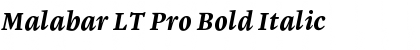Malabar LT Pro Bold Italic Font