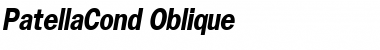 PatellaCond Oblique Font
