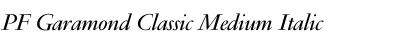 PF Garamond Classic Medium Italic Font