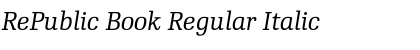 RePublic Book Regular Italic Font