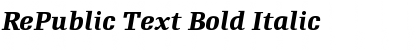 RePublic Text Bold Italic Font