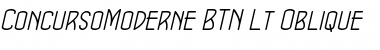 ConcursoModerne BTN Lt Oblique Font