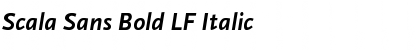 Scala Sans Bold LF Italic Font