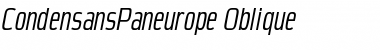 CondensansPaneurope Italic Font