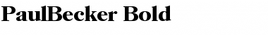 PaulBecker Bold Font