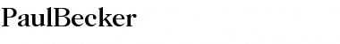 Download PaulBecker Font