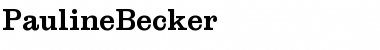 PaulineBecker Regular Font