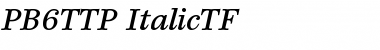 PB6TTP-ItalicTF Regular Font