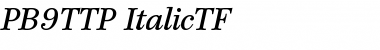 PB9TTP-ItalicTF Regular Font