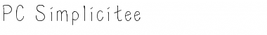 PC Simplicitee Regular Font