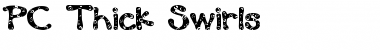PC Thick Swirls Regular Font