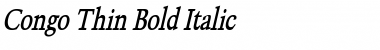 Congo Thin Bold Italic