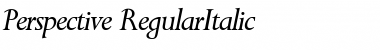 Perspective RegularItalic Font