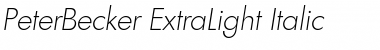 PeterBecker-ExtraLight Italic