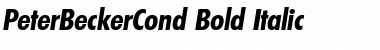 PeterBeckerCond Bold Italic