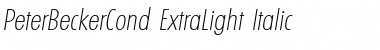 PeterBeckerCond-ExtraLight Italic Font