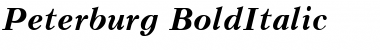 Peterburg BoldItalic Font