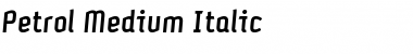 Petrol-Medium Italic Font