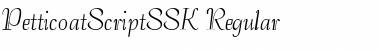 PetticoatScriptSSK Regular Font