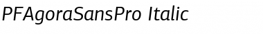 PF Agora Sans Pro Italic