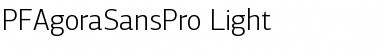PF Agora Sans Pro Light Font