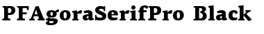 PF Agora Serif Pro Black Font