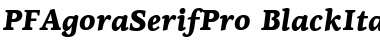 PF Agora Serif Pro Black Italic Font