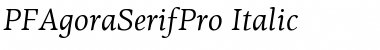 Download PF Agora Serif Pro Font