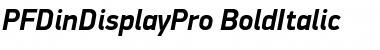 PF DinDisplay Pro Bold Italic Font
