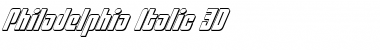 Philadelphia Italic 3D Font