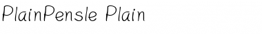 Download PlainPensle Font