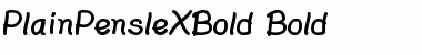 PlainPensleXBold Bold Font