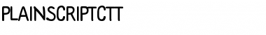 PlainScriptCTT Normal Font