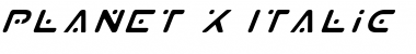 Planet X Italic Italic Font