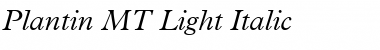 Plantin MT Light Italic