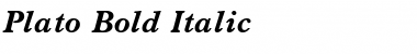 Plato Bold Italic Font