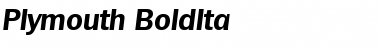 Plymouth-BoldIta Regular Font