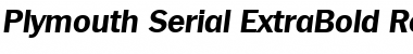 Plymouth-Serial-ExtraBold RegularItalic Font