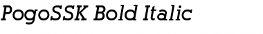 PogoSSK Bold Italic Font