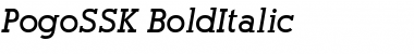 PogoSSK BoldItalic Font