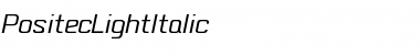 PositecLightItalic Font