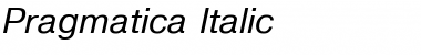 Pragmatica Italic Font
